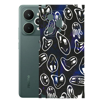 Realme Phone Skins (All Models) - Distorted Smileys - 3D Embossed Finish (L-92) Realme 15 Pro 5G