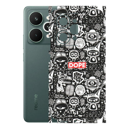 Realme Phone Skins (All Models) - Dope Stay Classy Black Doodles - Matte Finish (M-126) Realme 15 Pro 5G