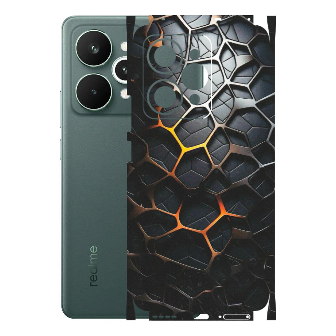 Realme Phone Skins (All Models) - New Abstract Graphite Tiles - Matte Finish (M-130) Realme 15 Pro 5G