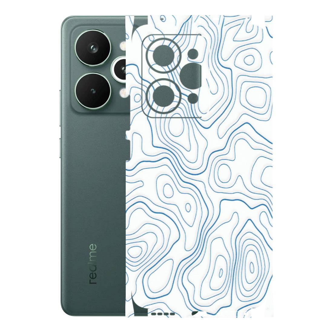 Realme Phone Skins (All Models) - Blue And White Swirls - Matte Finish (M-139) Realme 15 Pro 5G