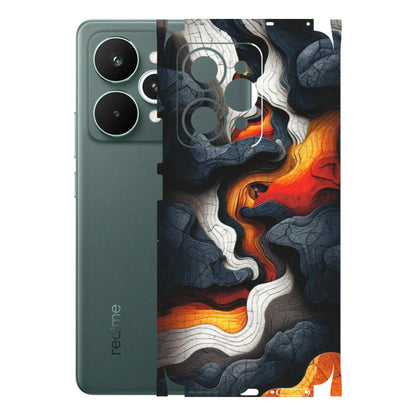 Realme Phone Skins (All Models) - Abstract Volcanic Layers - Matte Finish (M-52) Realme 15 Pro 5G
