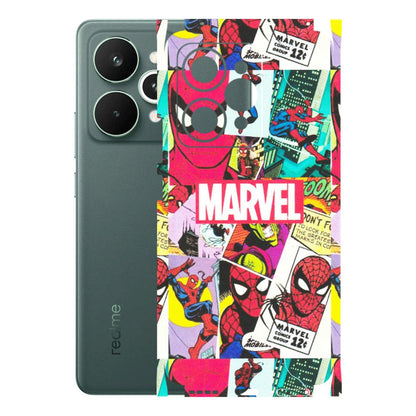 Realme Phone Skins (All Models) - Marvel Comic Spiderman Grafitti - Matte Finish (M-72) Realme 15 Pro 5G