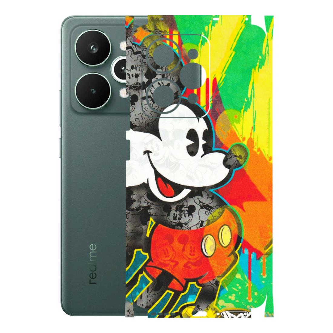 Realme Phone Skins (All Models) - Multiple Mickey With Colourful Texture - Matte Finish (M-84) Realme 15 Pro 5G