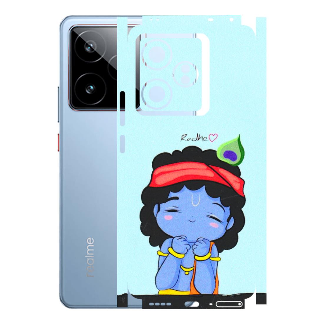 Realme Phone Skins (All Models) - Radhe Radhe Cute Toon - 3D Embossed Finish (L-05) Realme GT7 5G