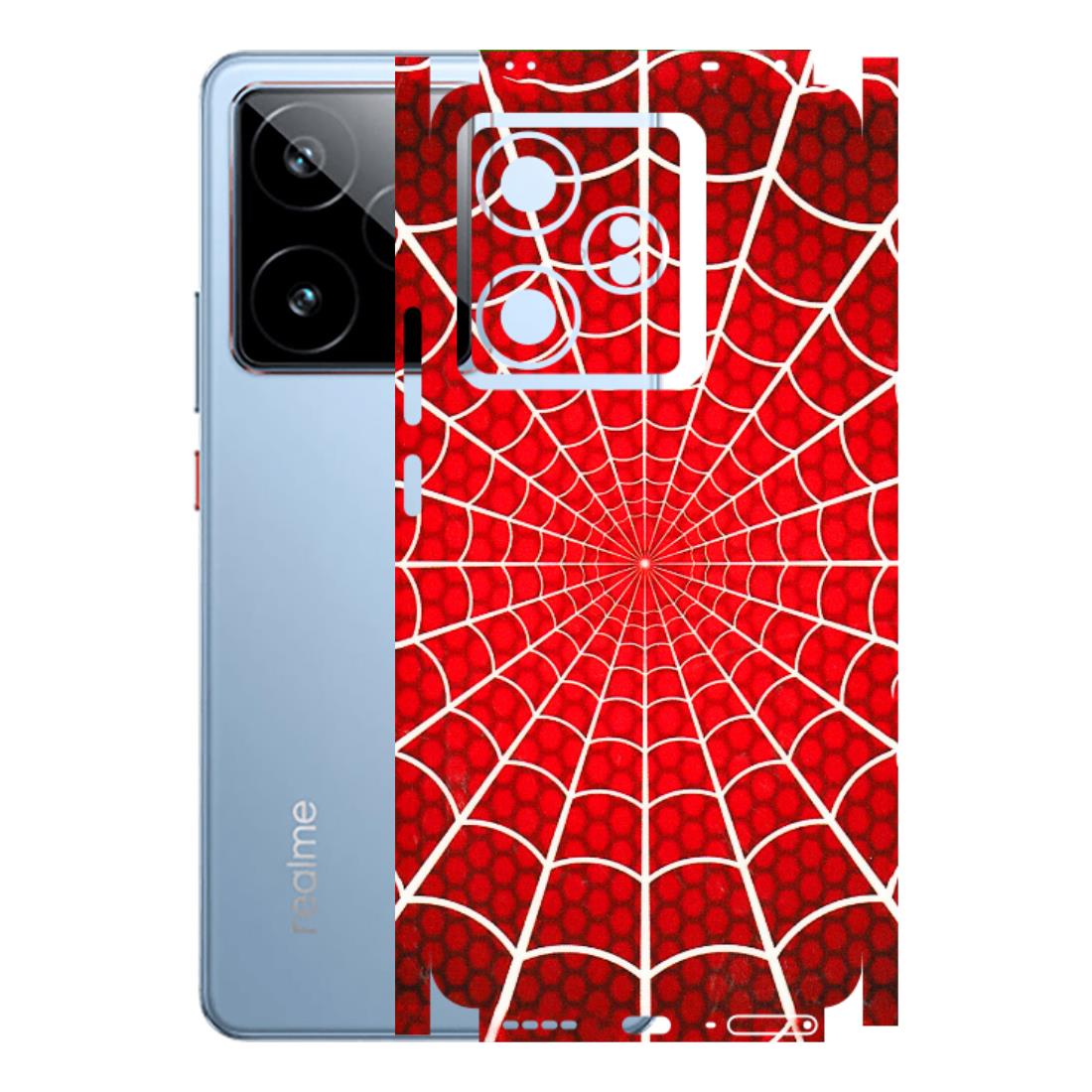 Realme Phone Skins (All Models) - Classic Spidey Web - 3D Embossed Finish (L-115) Realme GT7 5G