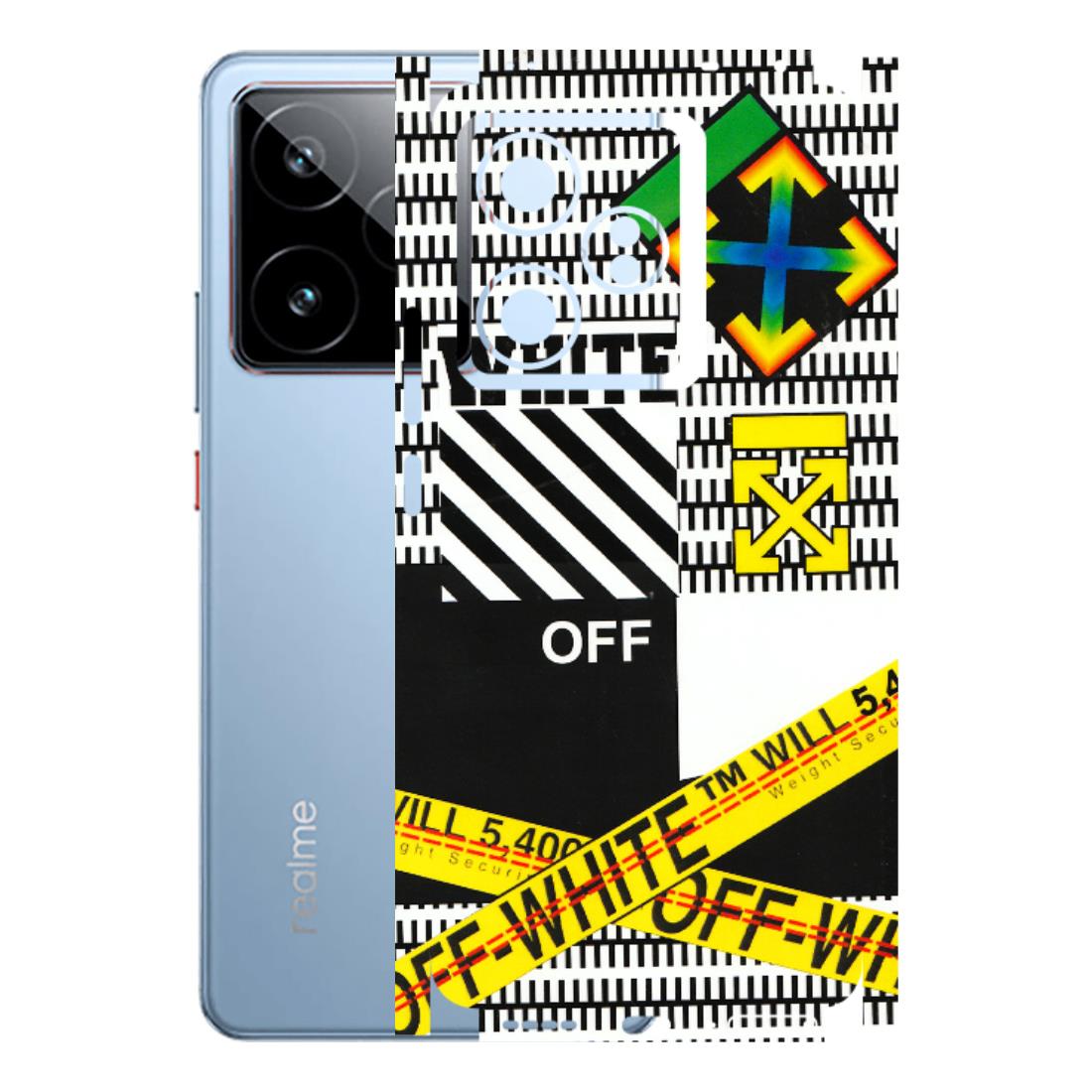 Realme Phone Skins (All Models) - White Off Abstract - 3D Embossed Finish (L-172) Realme GT7 5G