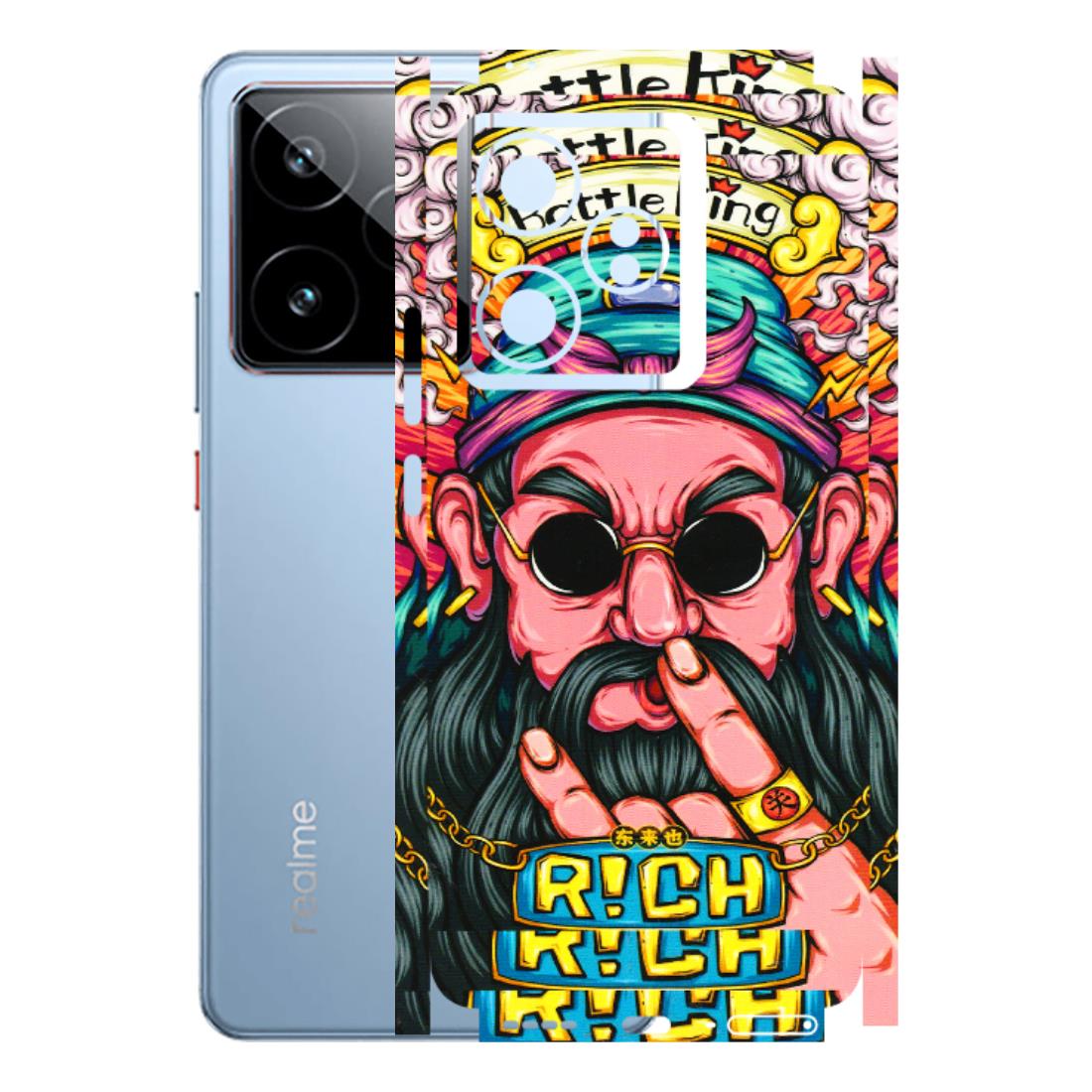 Realme Phone Skins (All Models) - Battle King Dude Face - 3D Embossed Finish (L-178) Realme GT7 5G