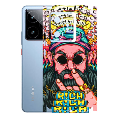 Realme Phone Skins (All Models) - Battle King Dude Face - 3D Embossed Finish (L-178) Realme GT7 5G
