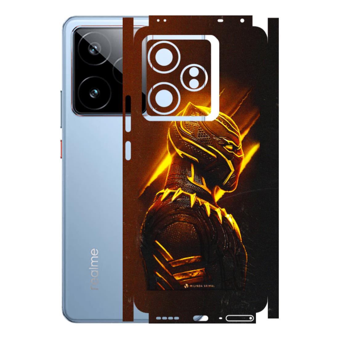 Realme Phone Skins (All Models) - Gold Black Panther - 3D Embossed Finish (L-181) Realme GT7 5G