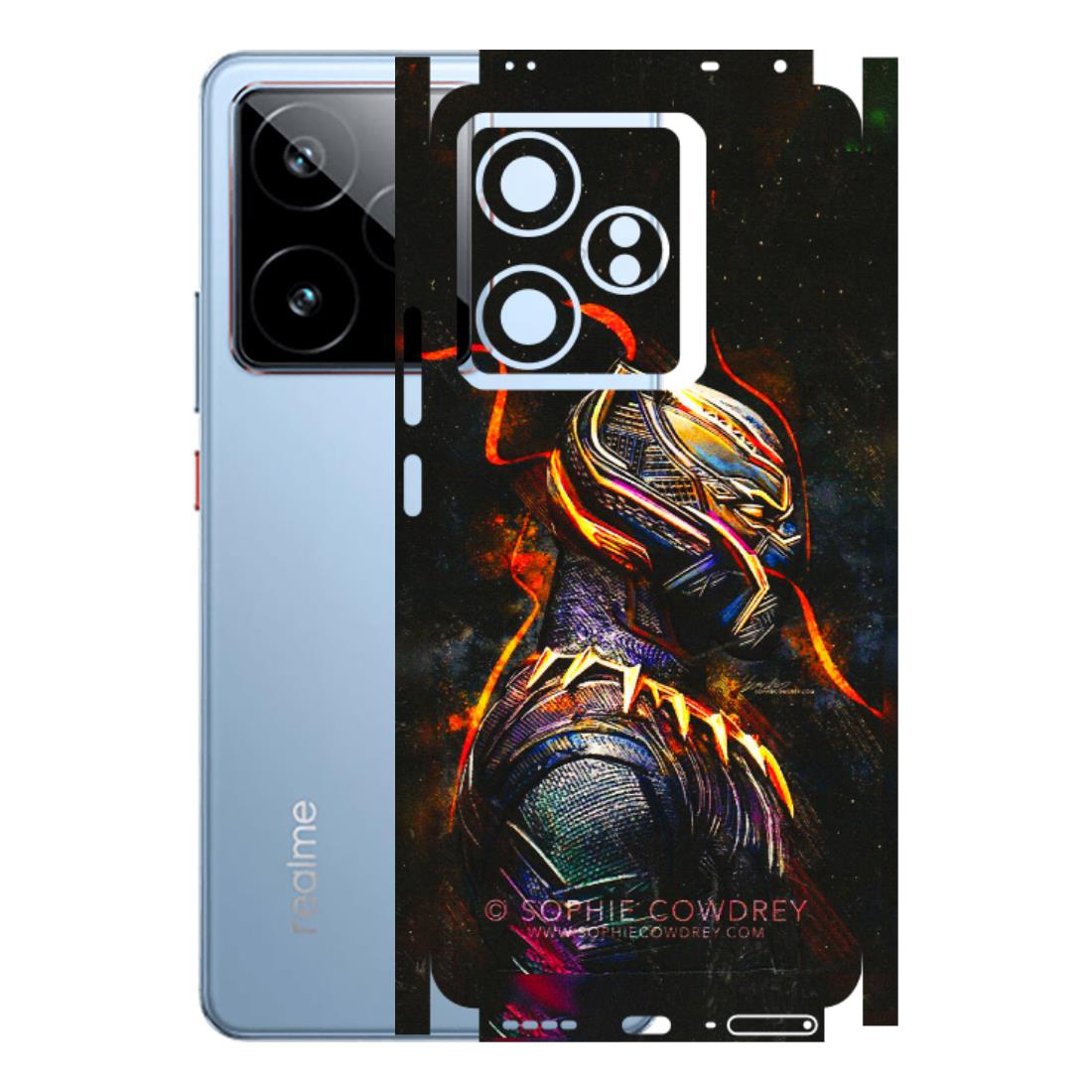 Realme Phone Skins (All Models) - Black Panther - 3D Embossed Finish (L-190) Realme GT7 5G