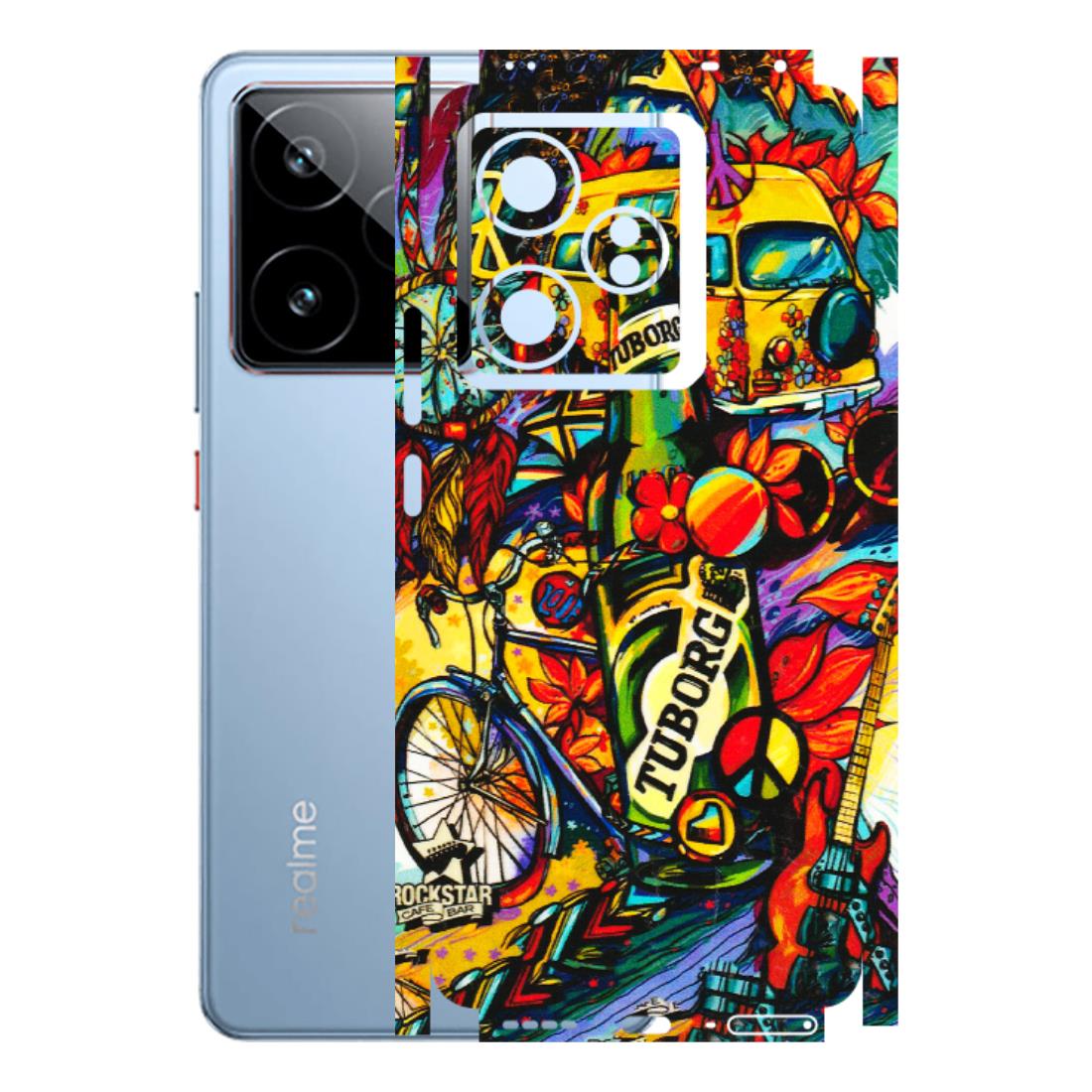 Realme Phone Skins (All Models) - Cool Beer Bottle - 3D Embossed Finish (L-193) Realme GT7 5G