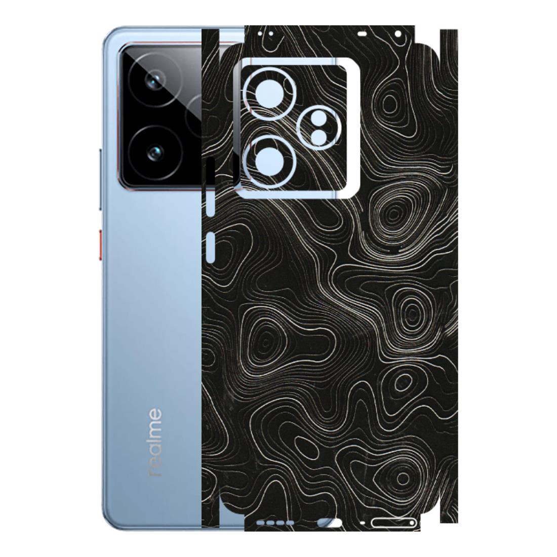 Realme Phone Skins (All Models) - Black Swirl - 3D Embossed Finish (L-196) Realme GT7 5G