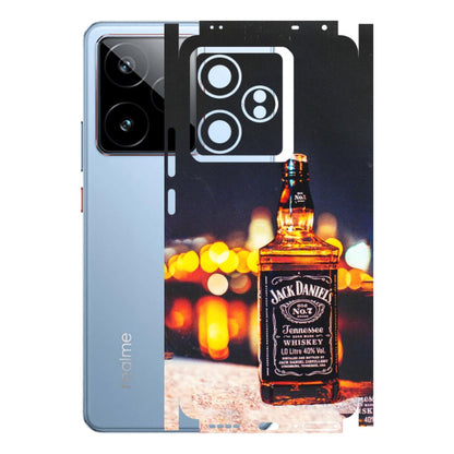 Realme Phone Skins (All Models) - JD Whiskey Bottle - 3D Embossed Finish (L-20) Realme GT7 5G