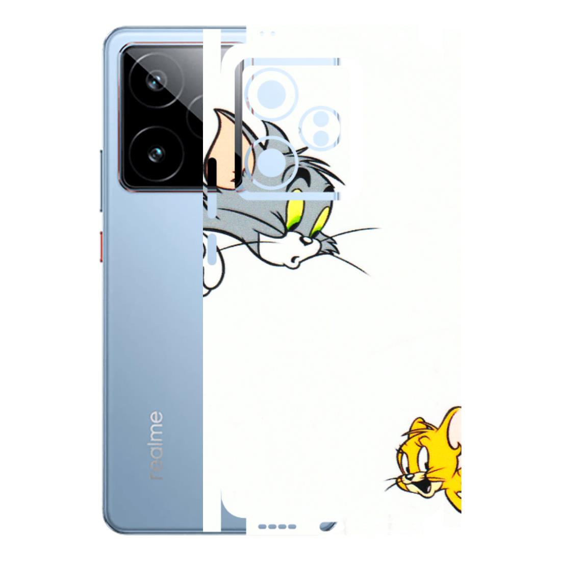 Realme Phone Skins (All Models) - Cute Tom And Jerry - 3D Embossed Finish (L-220) Realme GT7 5G
