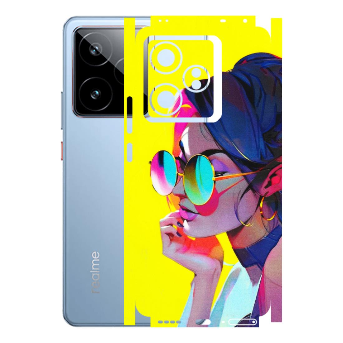 Realme Phone Skins (All Models) - Bold Stylish Girl - 3D Embossed Finish (L-222) Realme GT7 5G