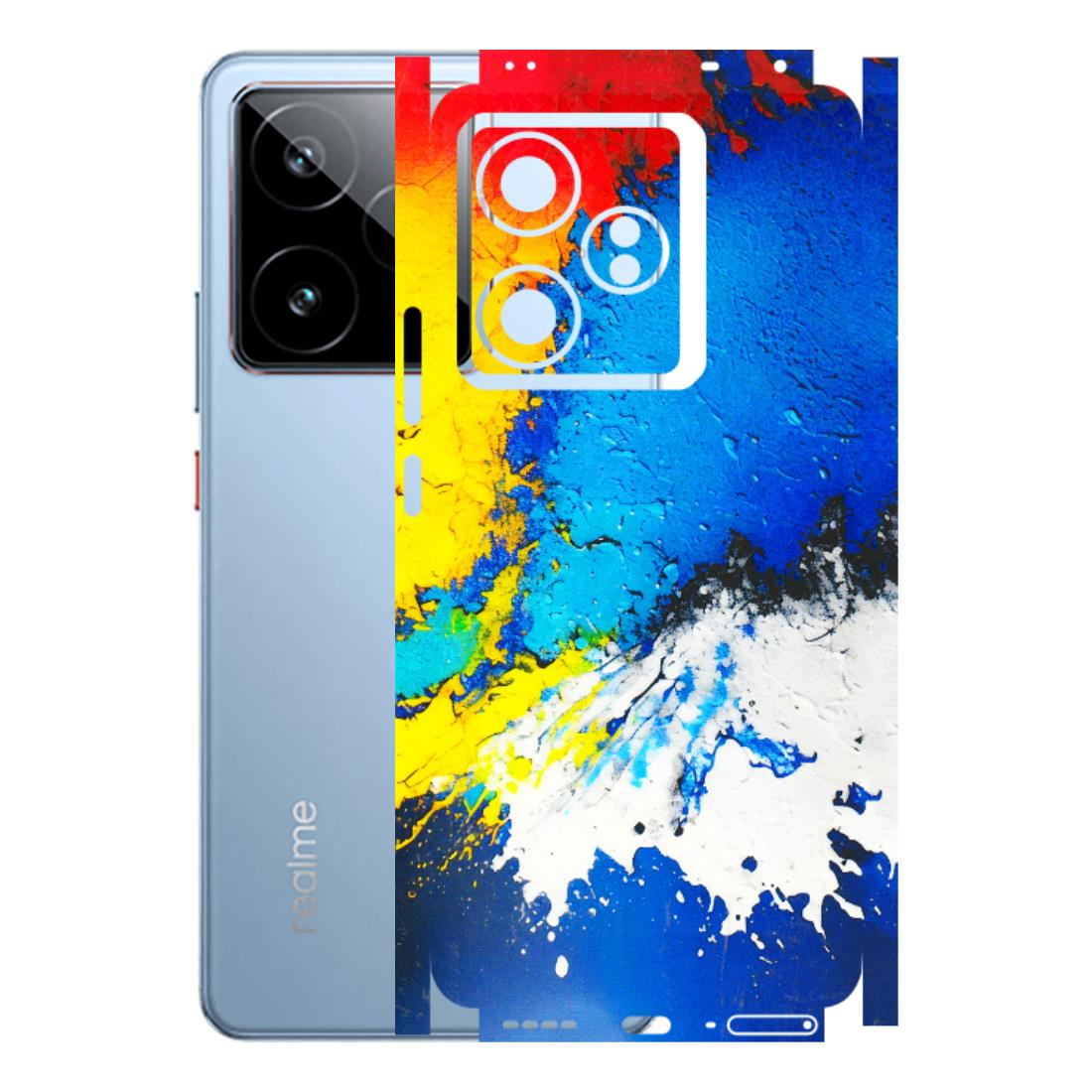 Realme Phone Skins (All Models) - Acrylic Paint Spill - 3D Embossed Finish (L-229) Realme GT7 5G