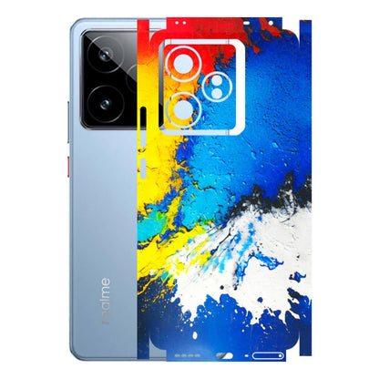 Realme Phone Skins (All Models) - Acrylic Paint Spill - 3D Embossed Finish (L-229) Realme GT7 5G