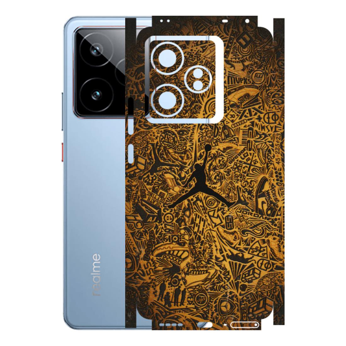Realme Phone Skins (All Models) - Premium Gold Basketball Player - 3D Embossed Finish (L-236) Realme GT7 5G