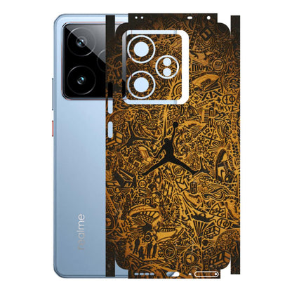 Realme Phone Skins (All Models) - Premium Gold Basketball Player - 3D Embossed Finish (L-236) Realme GT7 5G