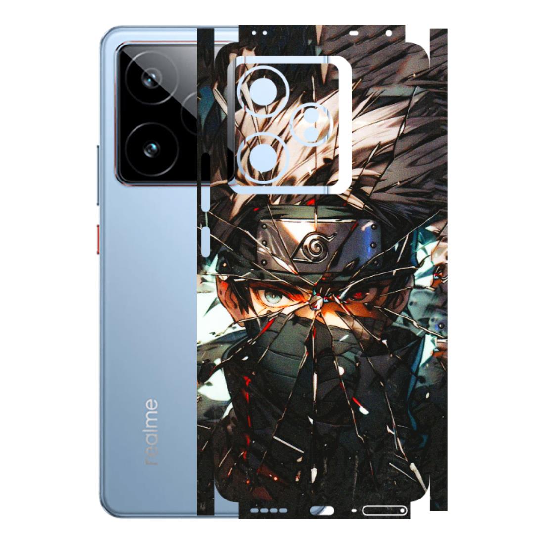 Realme Phone Skins (All Models) - Kakashi Shattered Glass Effect - 3D Embossed Finish (L-237) Realme GT7 5G