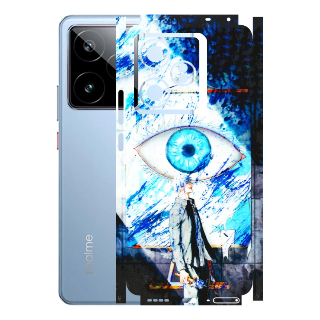 Realme Phone Skins (All Models) - Gojo Satoru evil eye - 3D Embossed Finish (L-239) Realme GT7 5G