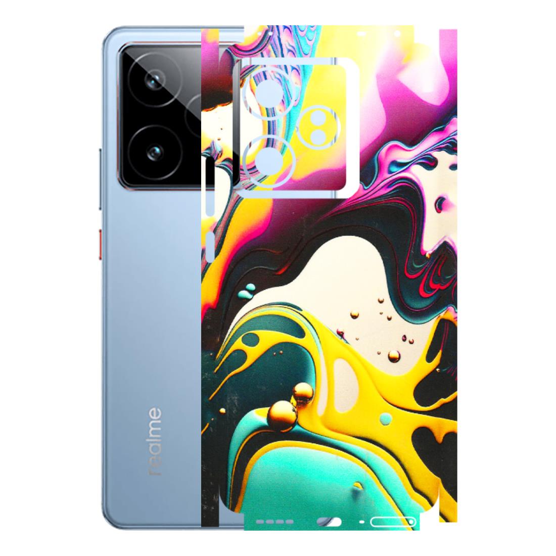 Realme Phone Skins (All Models) - Multicolor Abstract pattern - 3D Embossed Finish (L-254) Realme GT7 5G