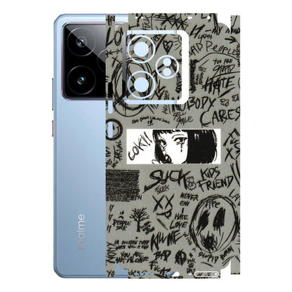 Realme Phone Skins (All Models) - Never Have Love Anime - 3D Embossed Finish (L-260) Realme GT7 5G