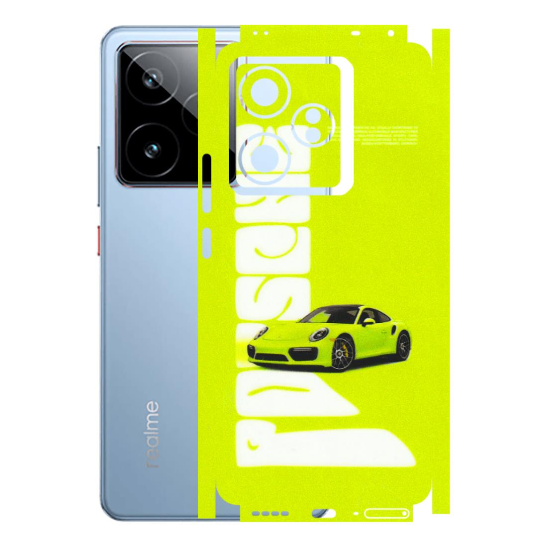 Realme Phone Skins (All Models) - Lime Green Porche - 3D Embossed Finish (L-30) Realme GT7 5G