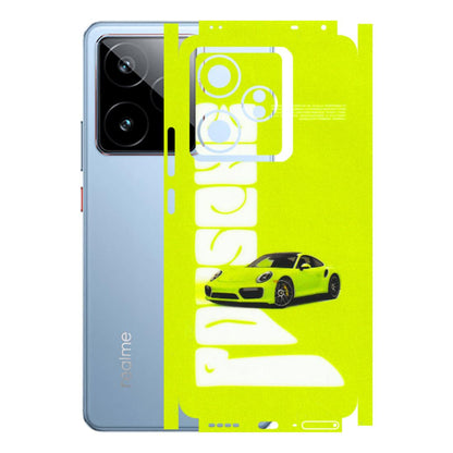 Realme Phone Skins (All Models) - Lime Green Porche - 3D Embossed Finish (L-30) Realme GT7 5G