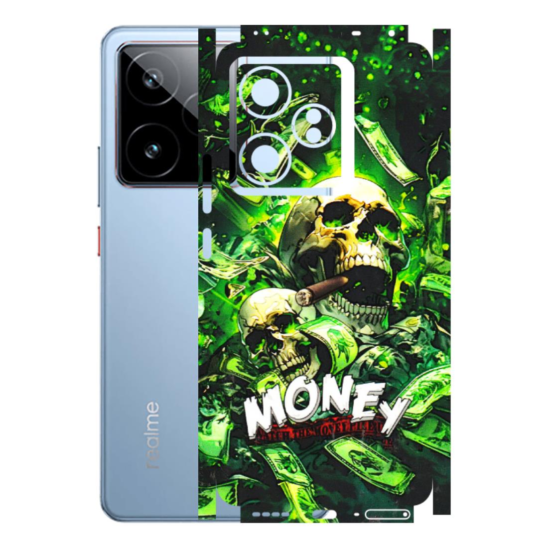 Realme Phone Skins (All Models) - Skull Money - 3D Embossed Finish (L-303) Realme GT7 5G