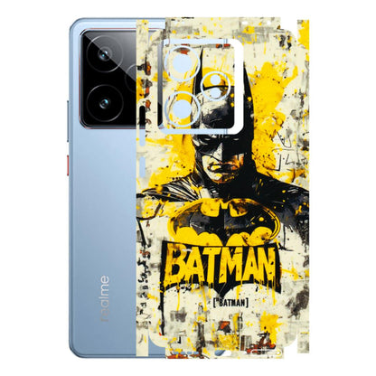 Realme Phone Skins (All Models) - Batman Yellow BT - 3D Embossed Finish (L-304) Realme GT7 5G
