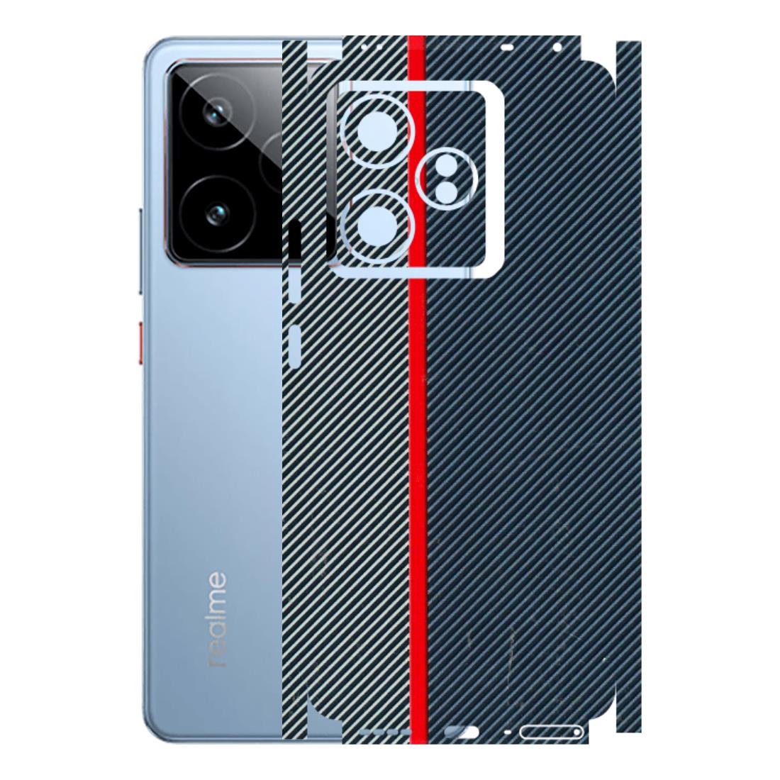 Realme Phone Skins (All Models) - Blue Sober Lines - 3D Embossed Finish (L-305) Realme GT7 5G