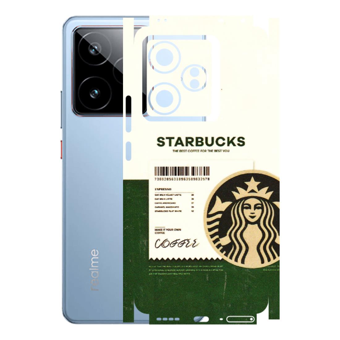 Realme Phone Skins (All Models) - Starbucks Barcode - 3D Embossed Finish (L-308) Realme GT7 5G