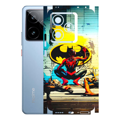Realme Phone Skins (All Models) - New Spiderman Bat Logo - 3D Embossed Finish (L-309) Realme GT7 5G