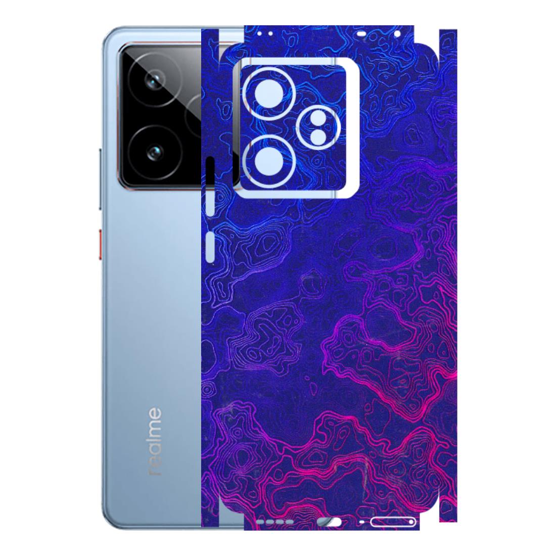 Realme Phone Skins (All Models) - Purple Ripples Swirl - 3D Embossed Finish (L-314) Realme GT7 5G