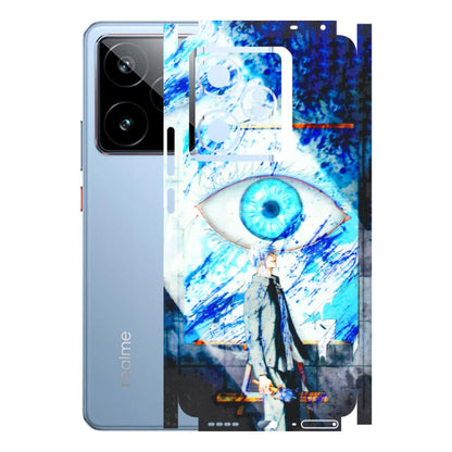 Realme Phone Skins (All Models) - Anime Sea Blue Eye - 3D Embossed Finish (L-318) Realme GT7 5G