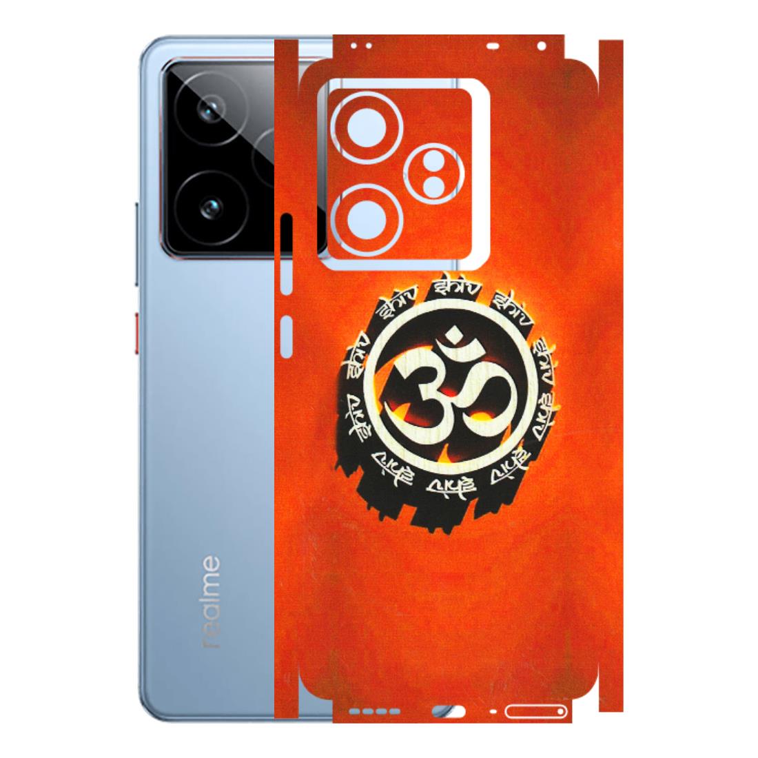 Realme Phone Skins (All Models) - Aum Shiv Orange - 3D Embossed Finish (L-32) Realme GT7 5G