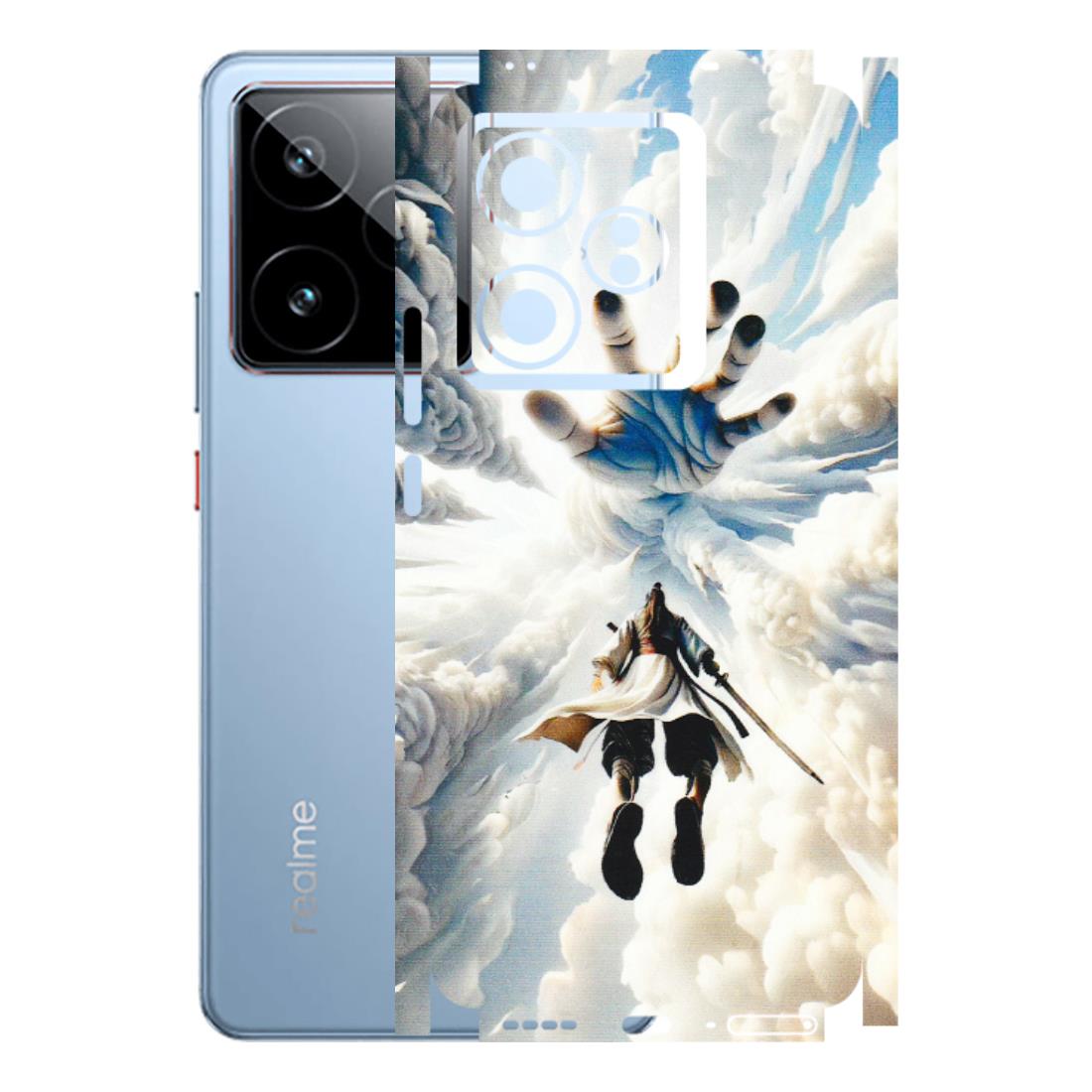 Realme Phone Skins (All Models) - Big Hand With Monkey King - 3D Embossed Finish (L-323) Realme GT7 5G