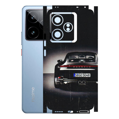 Realme Phone Skins (All Models) - New Black Porsche GT3 - 3D Embossed Finish (L-327) Realme GT7 5G
