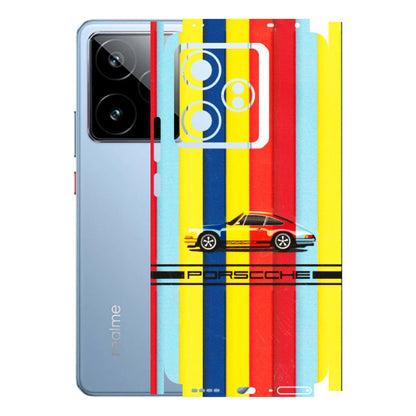 Realme Phone Skins (All Models) - Multicolour Porche - 3D Embossed Finish (L-39) Realme GT7 5G