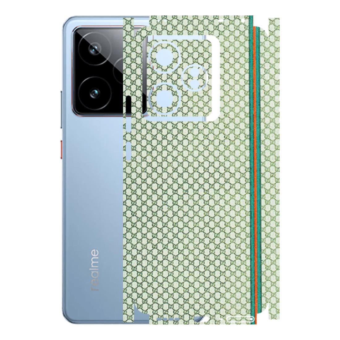 Realme Phone Skins (All Models) - Gucci Fabric Pattern - 3D Embossed Finish (L-73) Realme GT7 5G