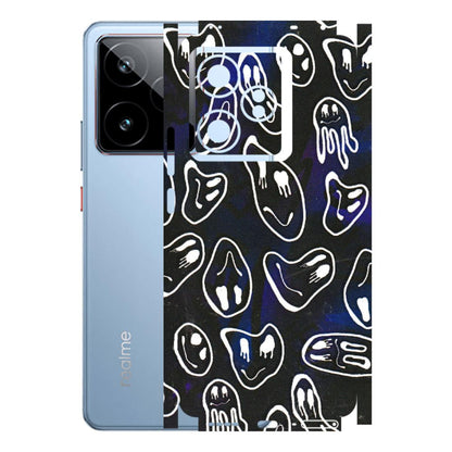Realme Phone Skins (All Models) - Distorted Smileys - 3D Embossed Finish (L-92) Realme GT7 5G
