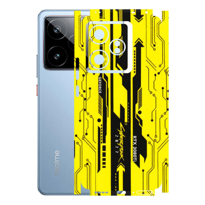 Realme Phone Skins (All Models) - Yellow Cyberpunk - 3D Embossed Finish (L-93) Realme GT7 5G