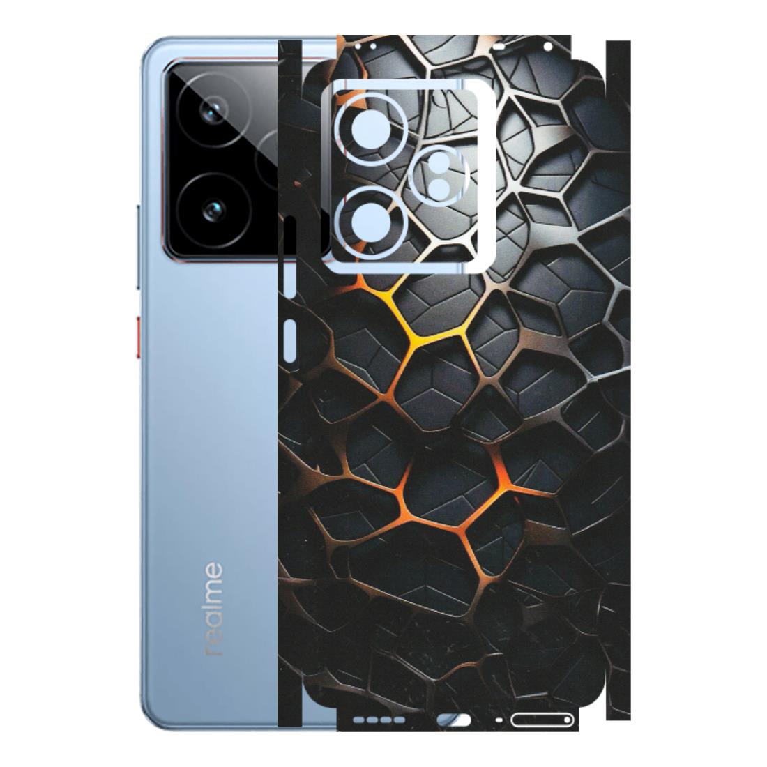Realme Phone Skins (All Models) - New Abstract Graphite Tiles - Matte Finish (M-130) Realme GT7 5G
