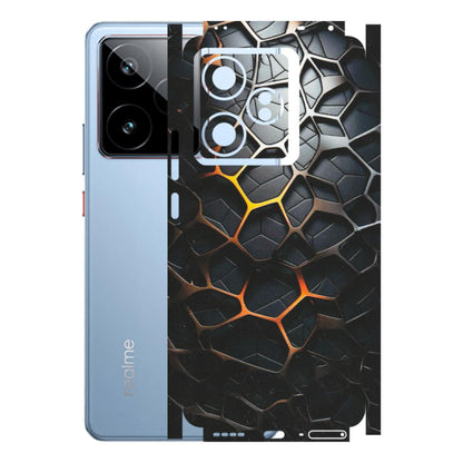 Realme Phone Skins (All Models) - New Abstract Graphite Tiles - Matte Finish (M-130) Realme GT7 5G