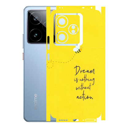 Realme Phone Skins (All Models) - Dream Is Nothing Without Action - Matte Finish (M-138) Realme GT7 5G
