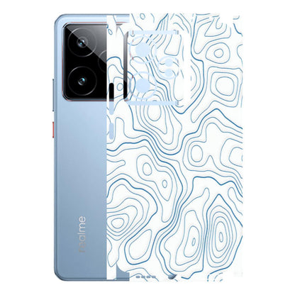 Realme Phone Skins (All Models) - Blue And White Swirls - Matte Finish (M-139) Realme GT7 5G