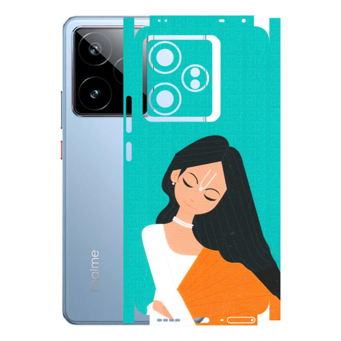 Realme Phone Skins (All Models) - Radhe Radhe With Hindu Symbol - Matte Finish (M-164) Realme GT7 5G