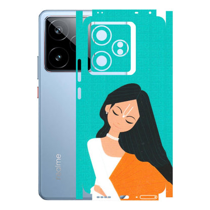 Realme Phone Skins (All Models) - Radhe Radhe With Hindu Symbol - Matte Finish (M-164) Realme GT7 5G