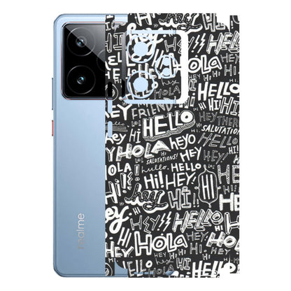 Realme Phone Skins (All Models) - Hi Hello Doodles - Matte Finish (M-25) Realme GT7 5G